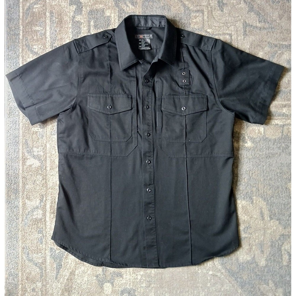 5.11 Tactical L Short Sleeve Shirt Military Utility Button Up Conceal Pockets